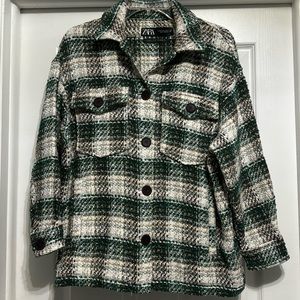 NWOT Zara plaid Shacket sz XS